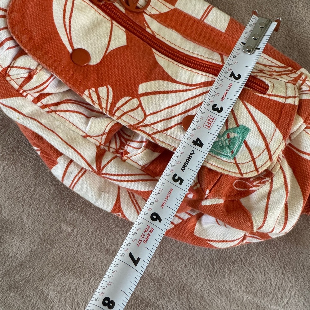 Roxy Y2K Surf Core Floral Shoulder Bag Orange Beachy Boho - Picture 13 of 13